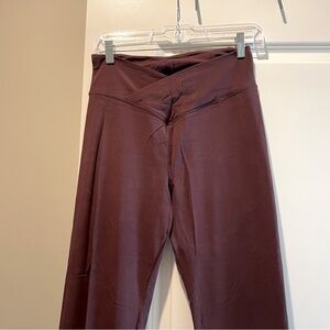 Purple crossover waist yoga pants from Pink